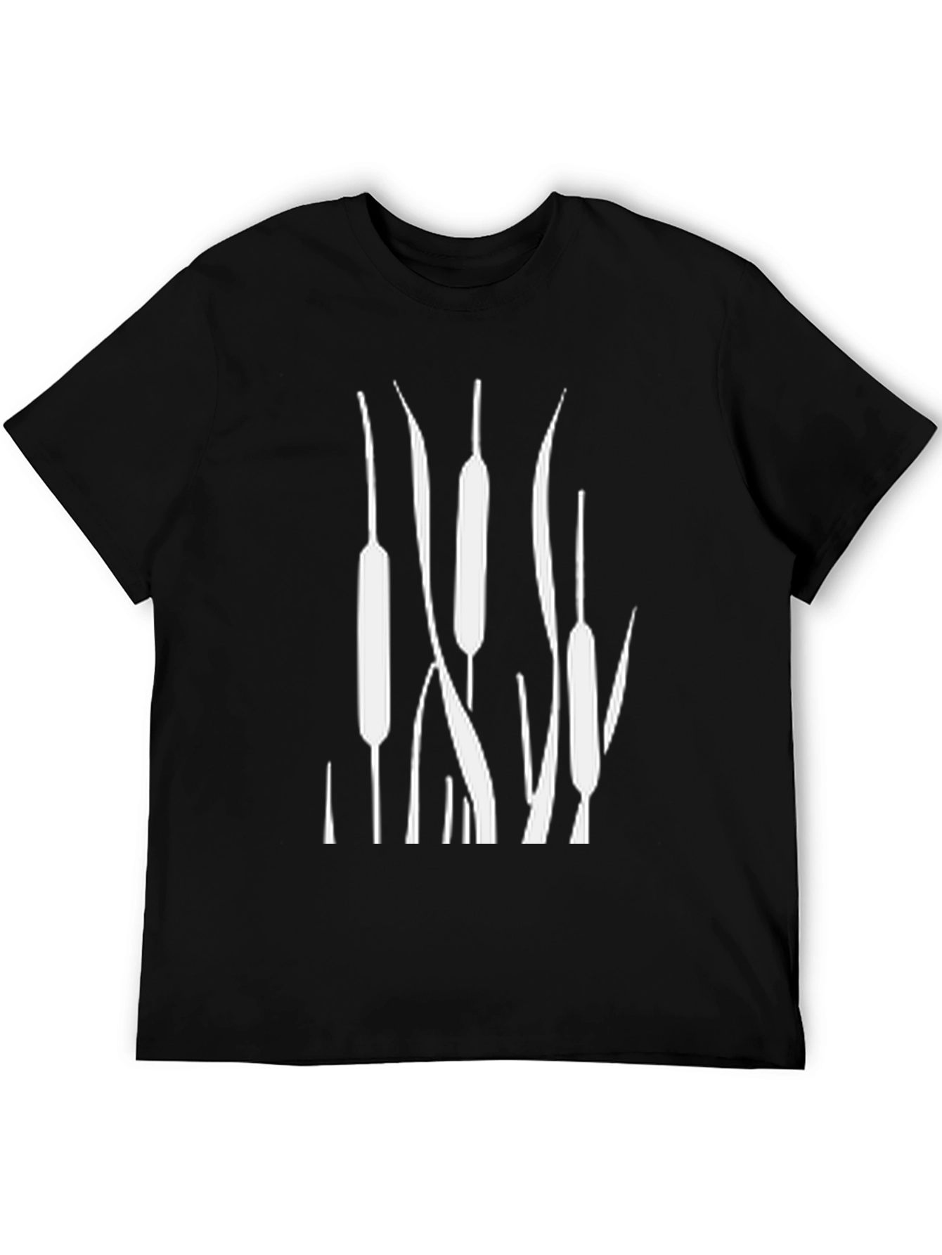 Cattail Graphic Black T-Shirt | Nature Lover Tee