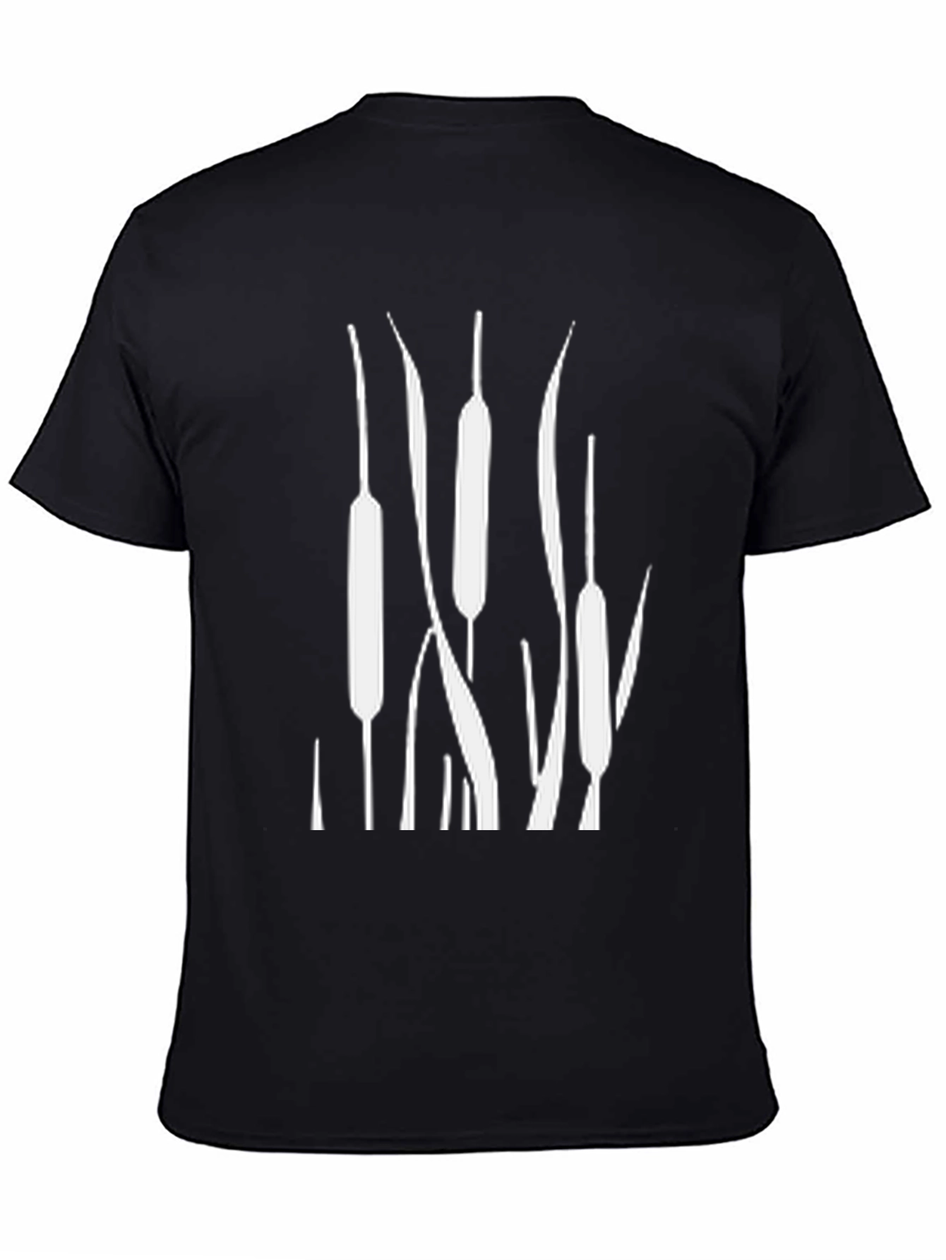 Cattail Graphic Black T-Shirt | Nature Lover Tee