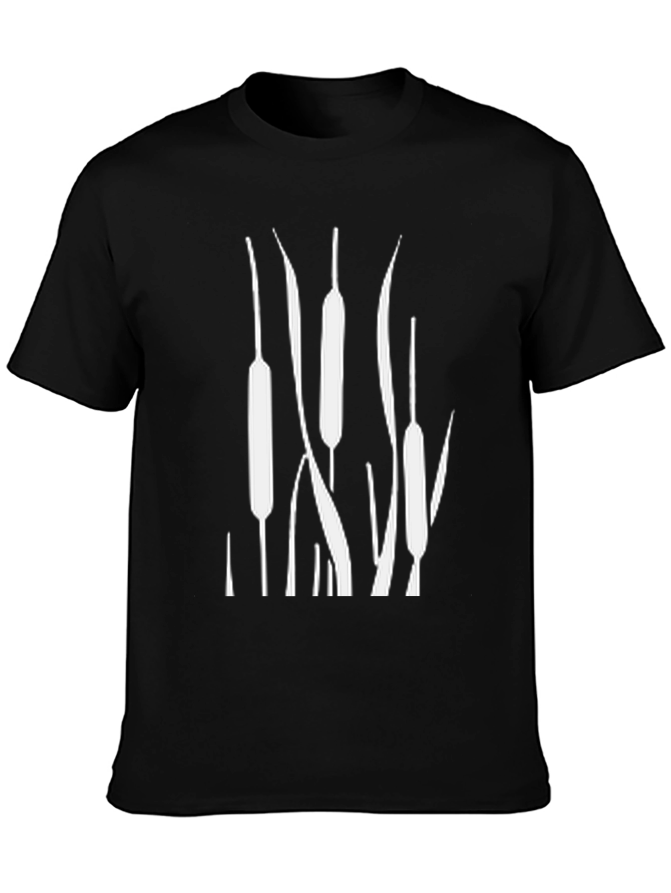 Cattail Graphic Black T-Shirt | Nature Lover Tee