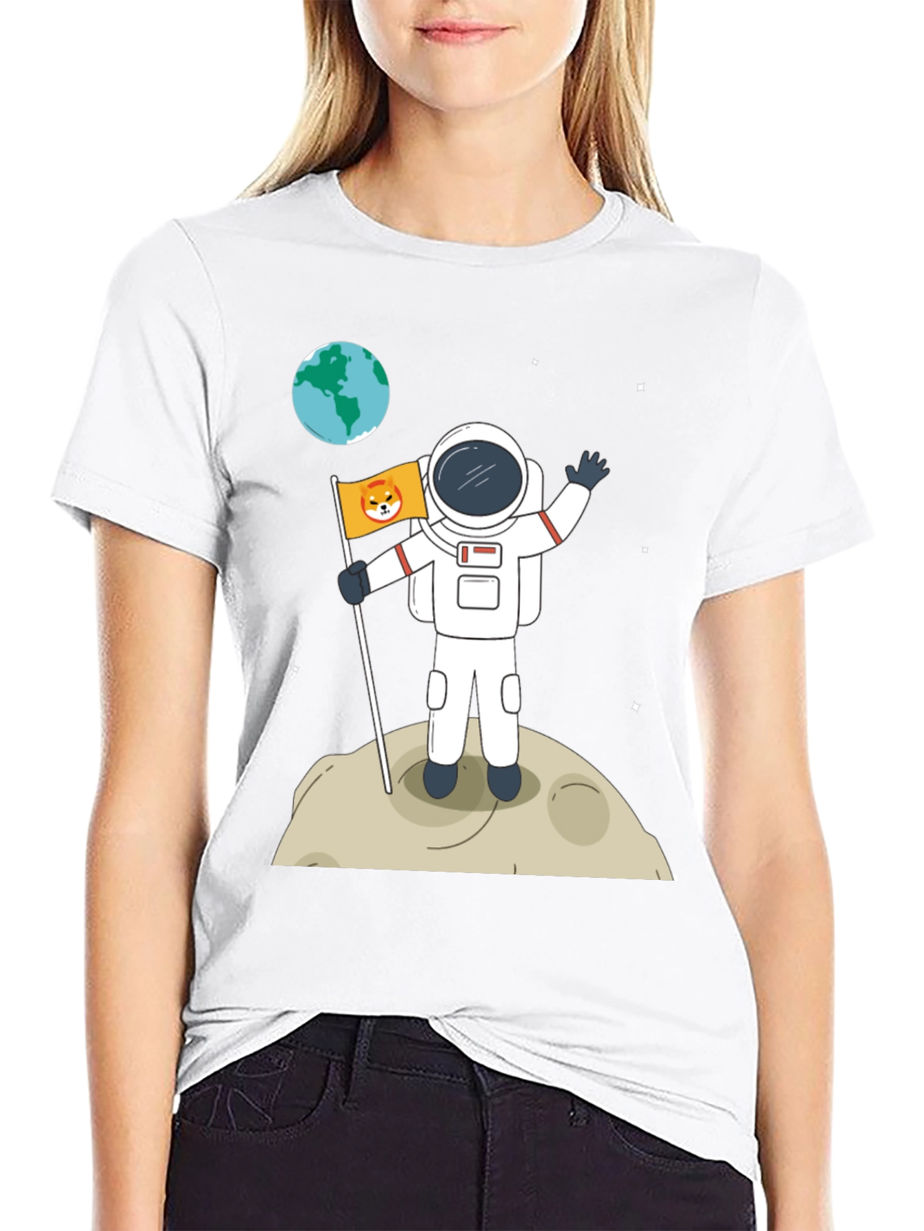 Astronaut Shiba Inu Dog T-Shirt
