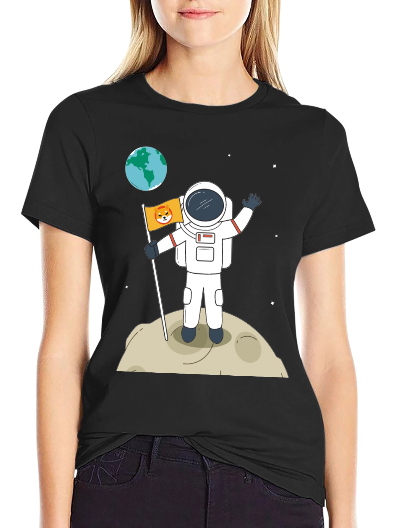 Astronaut Shiba Inu Dog T-Shirt