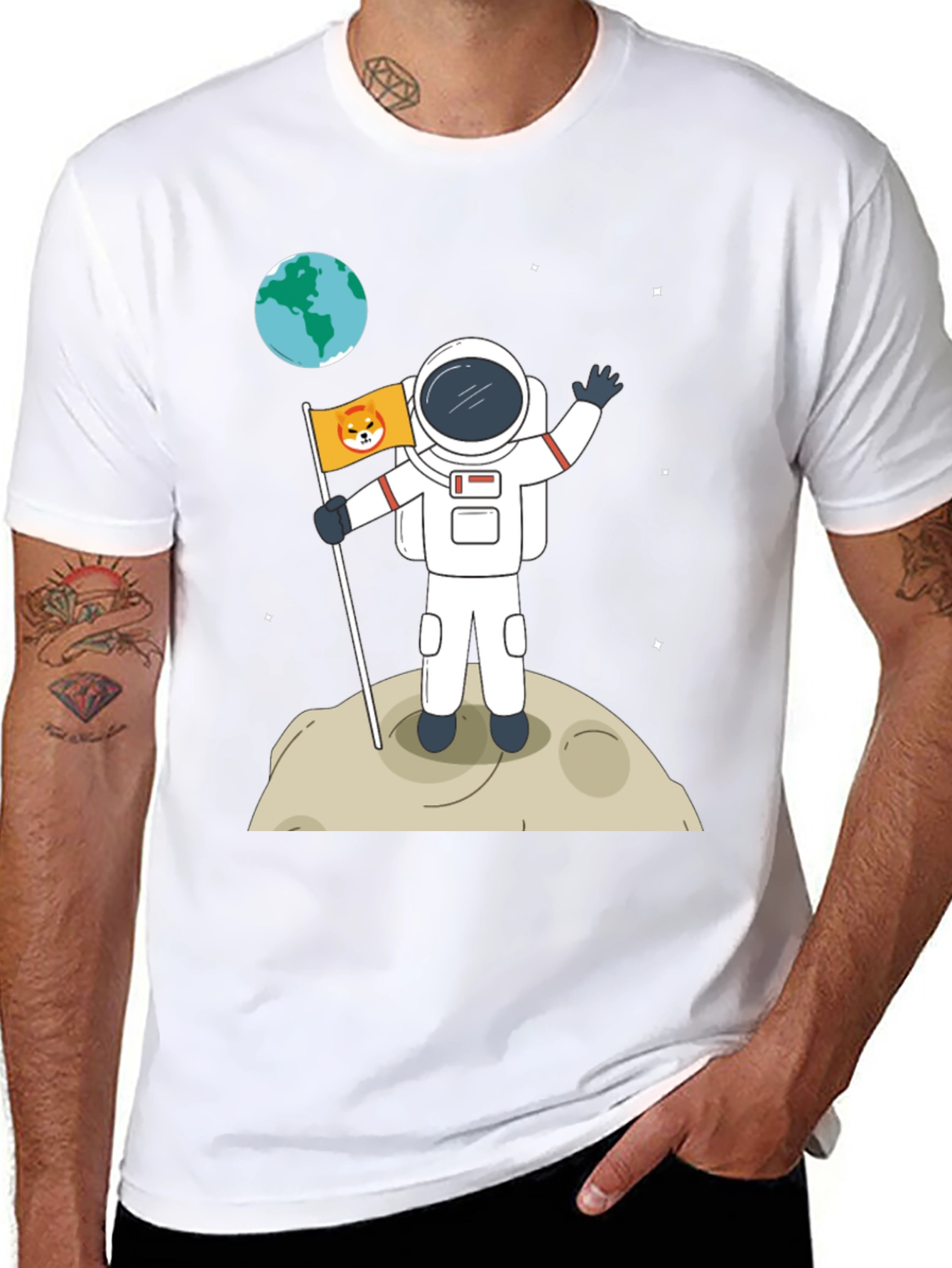 Astronaut Shiba Inu Dog T-Shirt