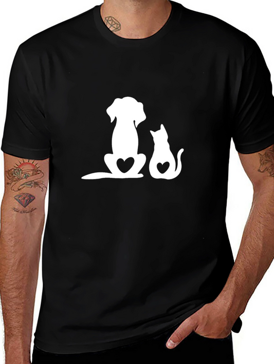 Dog & Cat Lover Heart Tee - Unisex Soft Cotton Blend