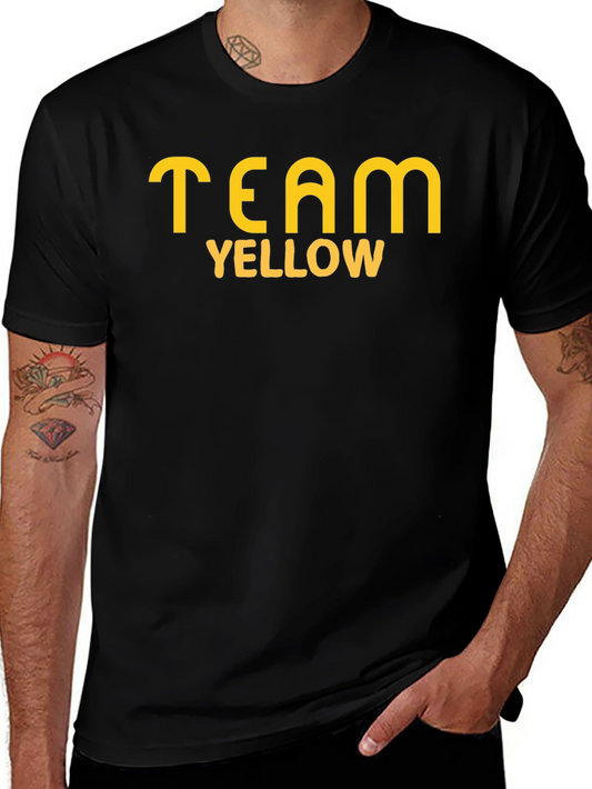 Team Yellow Graphic T-Shirt - Casual Cotton Tee