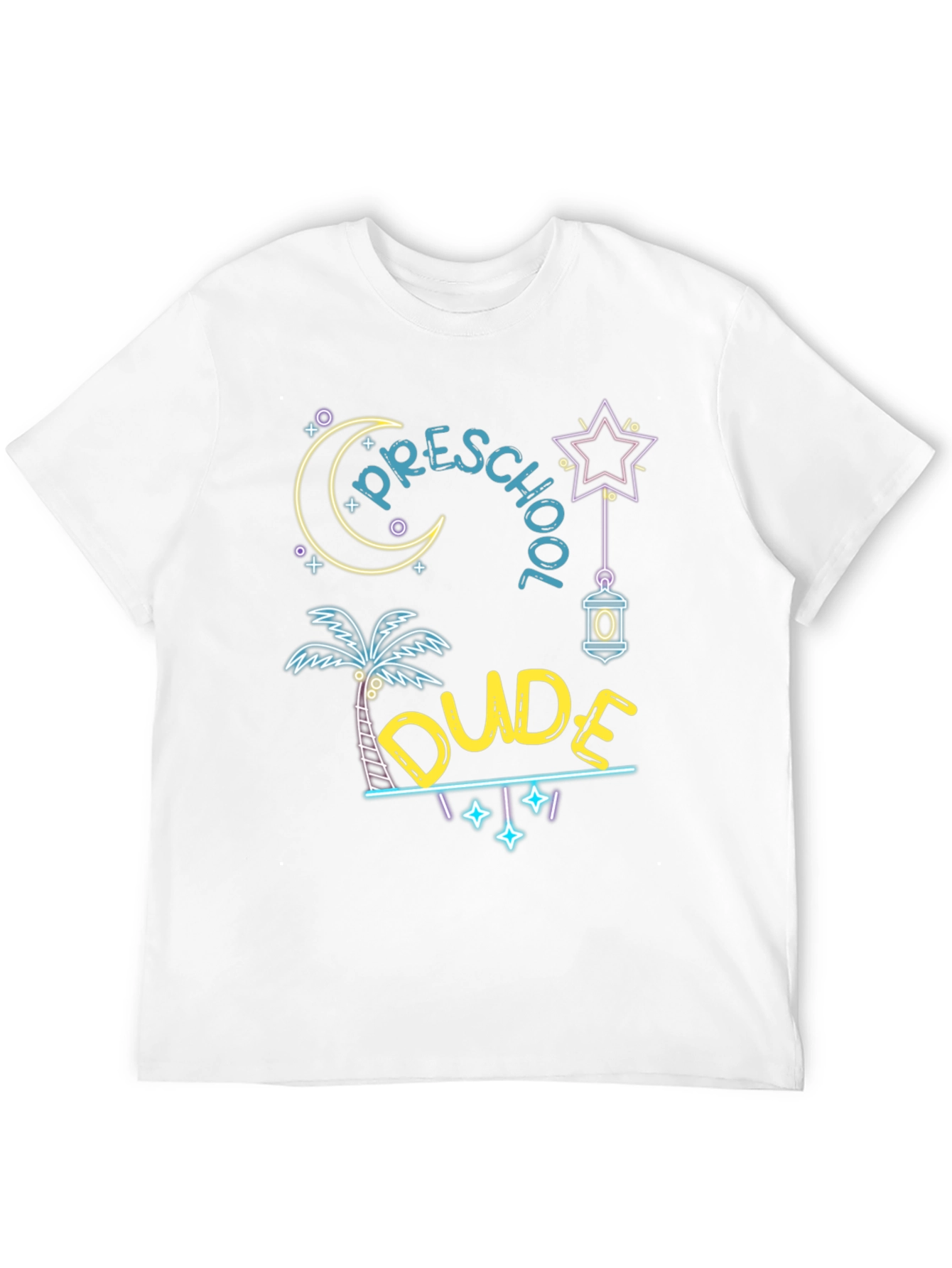 Preschool Dude T-Shirt - Neon Design