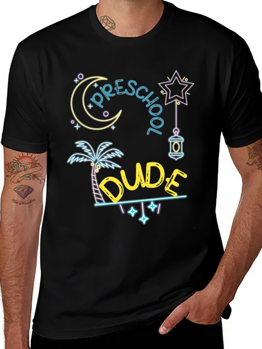 Preschool Dude T-Shirt - Neon Design