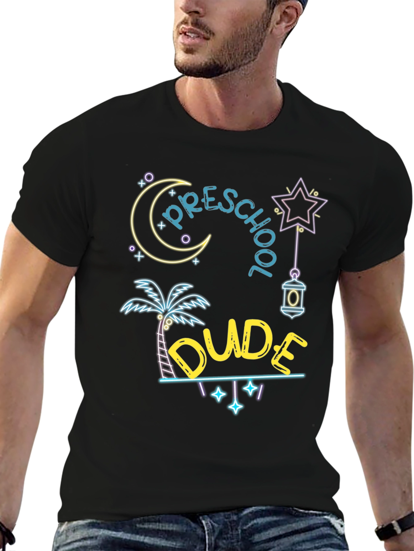 Preschool Dude T-Shirt - Neon Design
