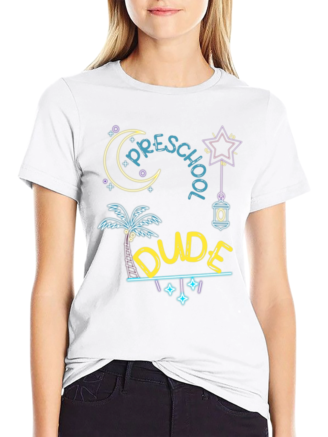 Preschool Dude T-Shirt - Neon Design