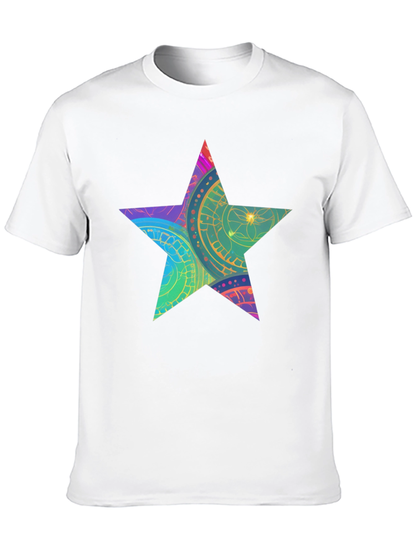 Star Graphic Black T-Shirt - Mens Casual Tee