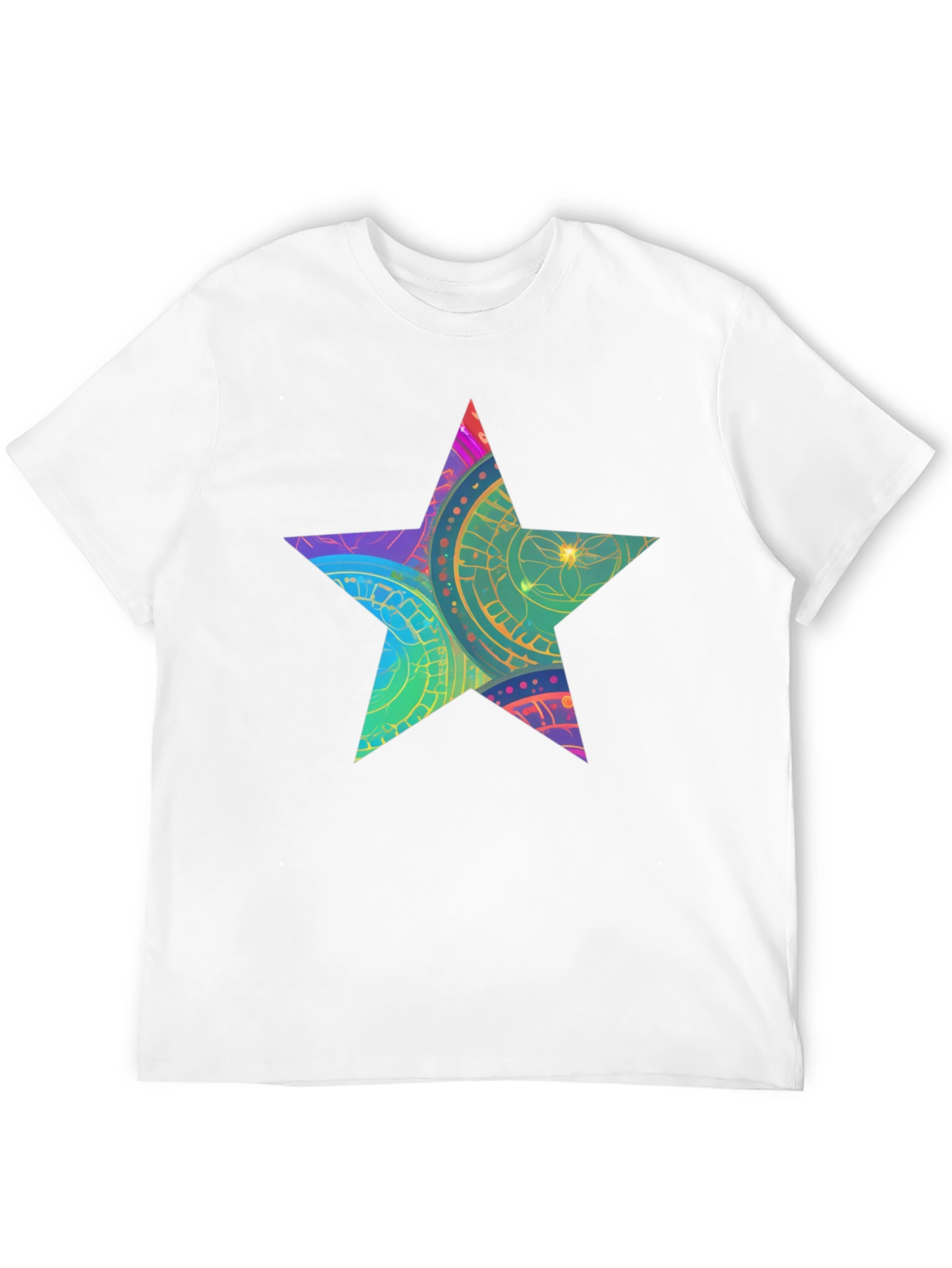 Star Graphic Black T-Shirt - Mens Casual Tee