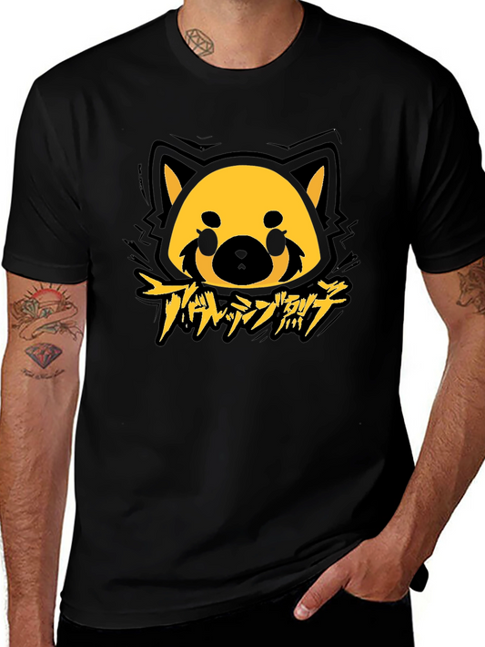 Aggretsuko Red Panda Graphic Tee - Black