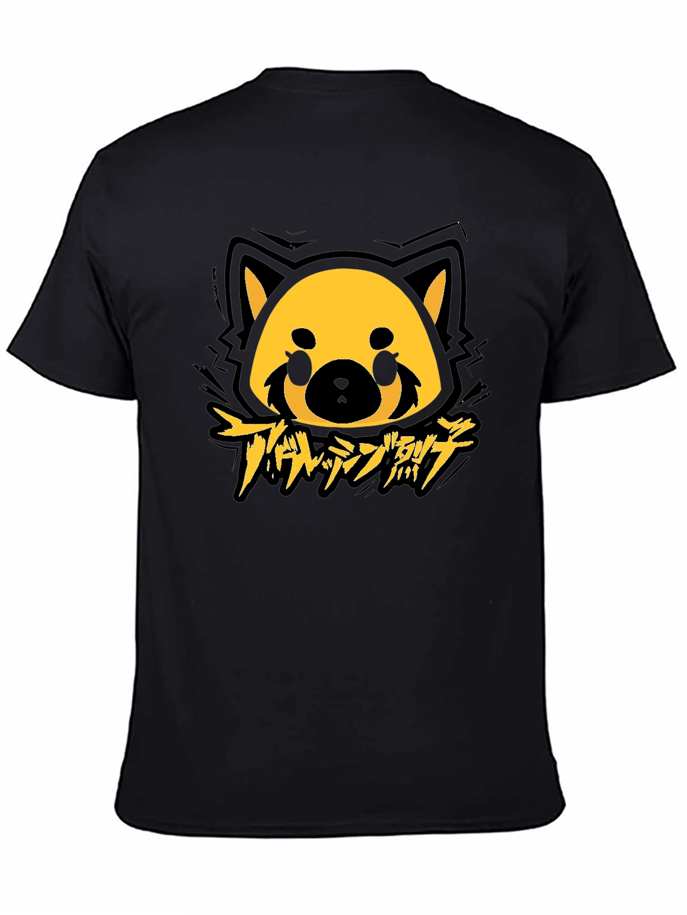 Aggretsuko Red Panda Graphic Tee - Black