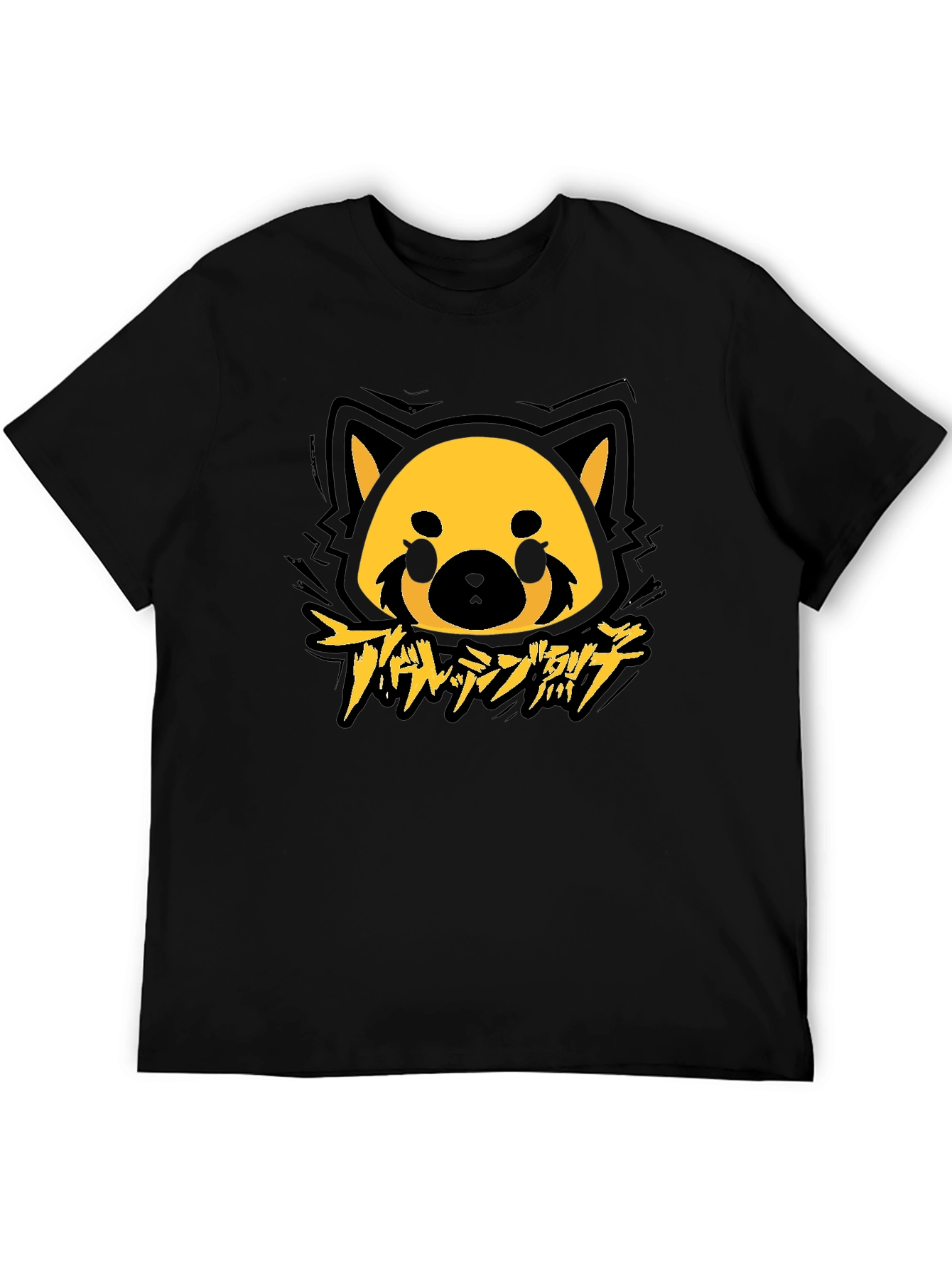 Aggretsuko Red Panda Graphic Tee - Black