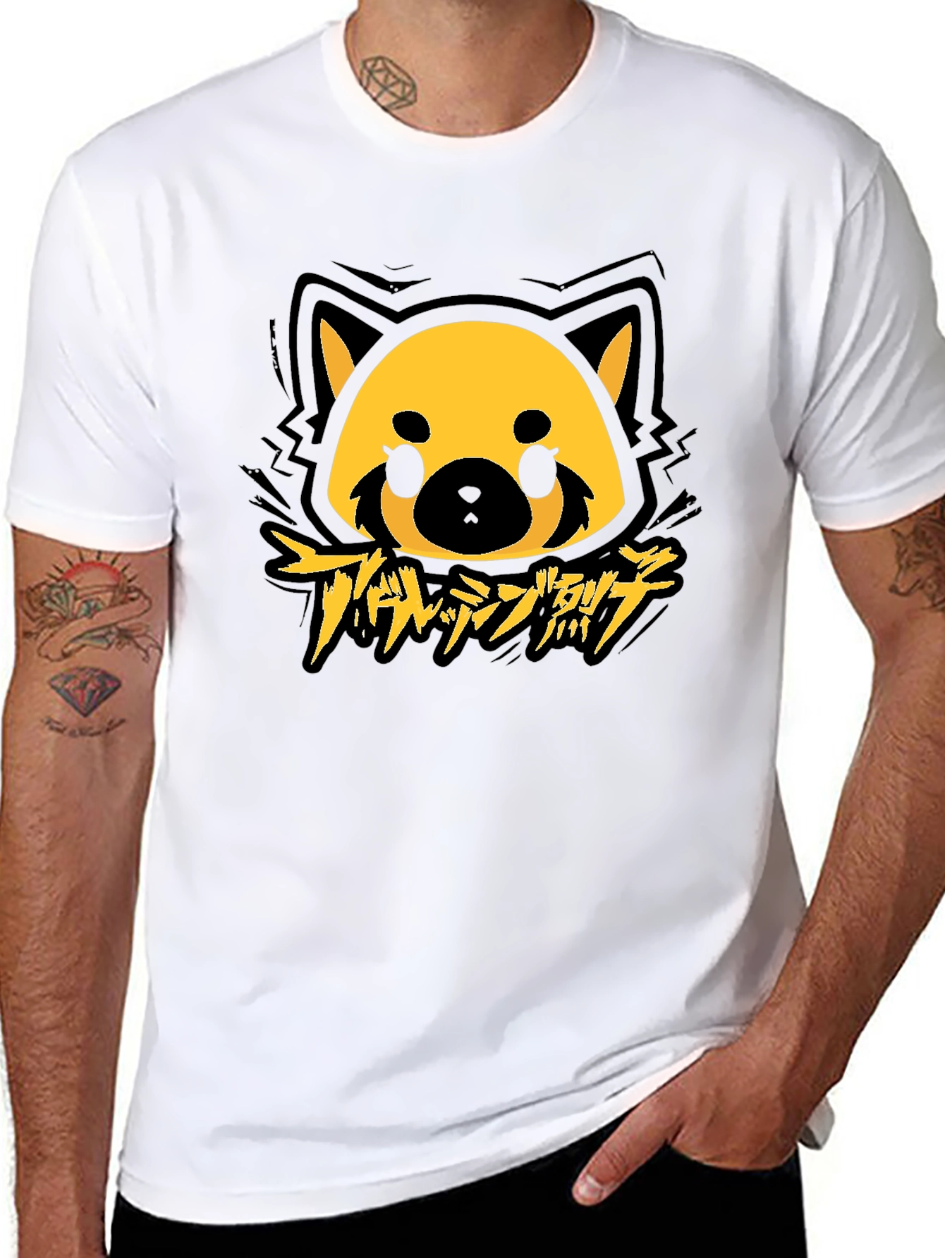Aggretsuko Red Panda Graphic Tee - Black
