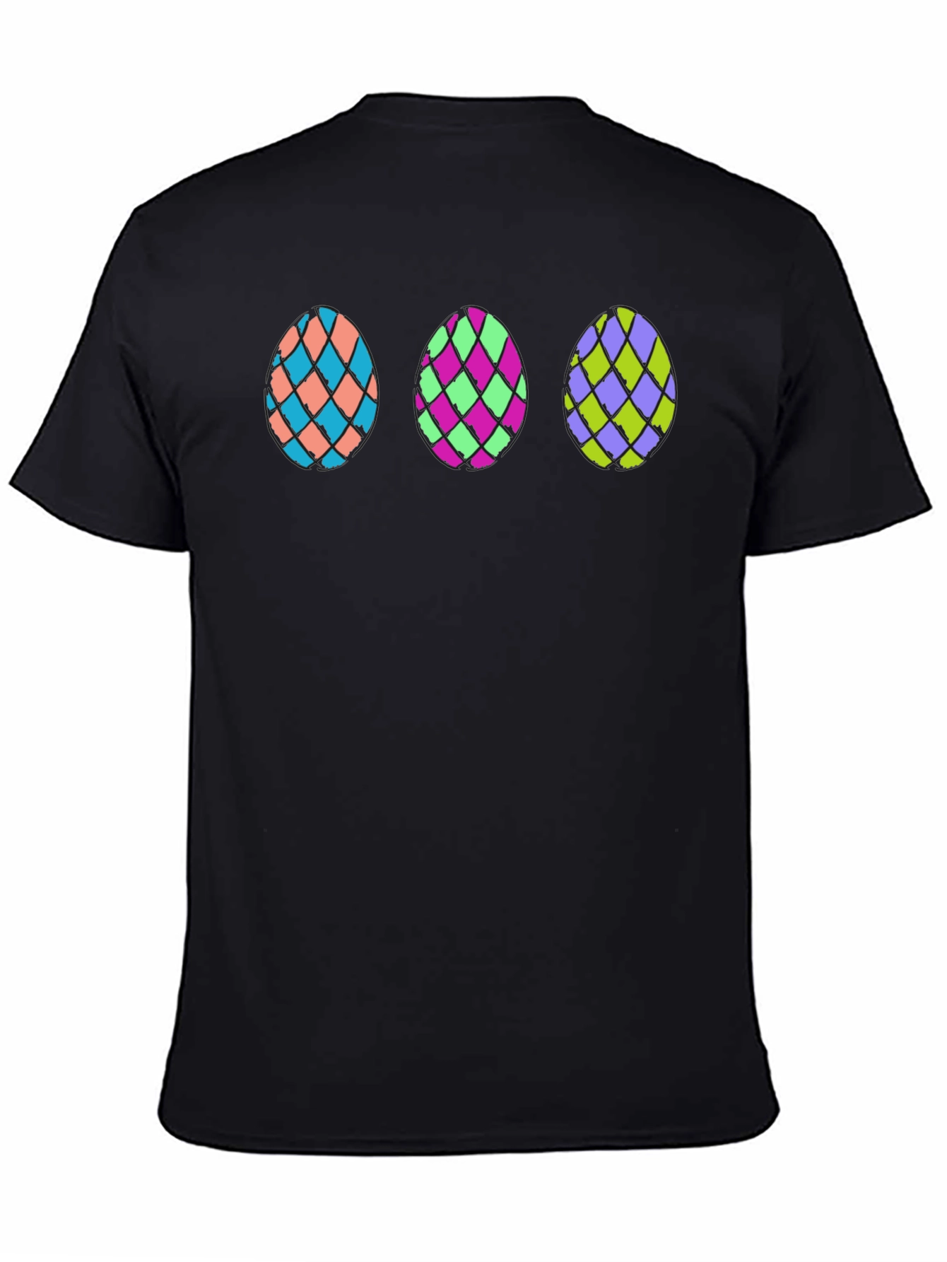 Easter Egg Graphic T-Shirt - Black