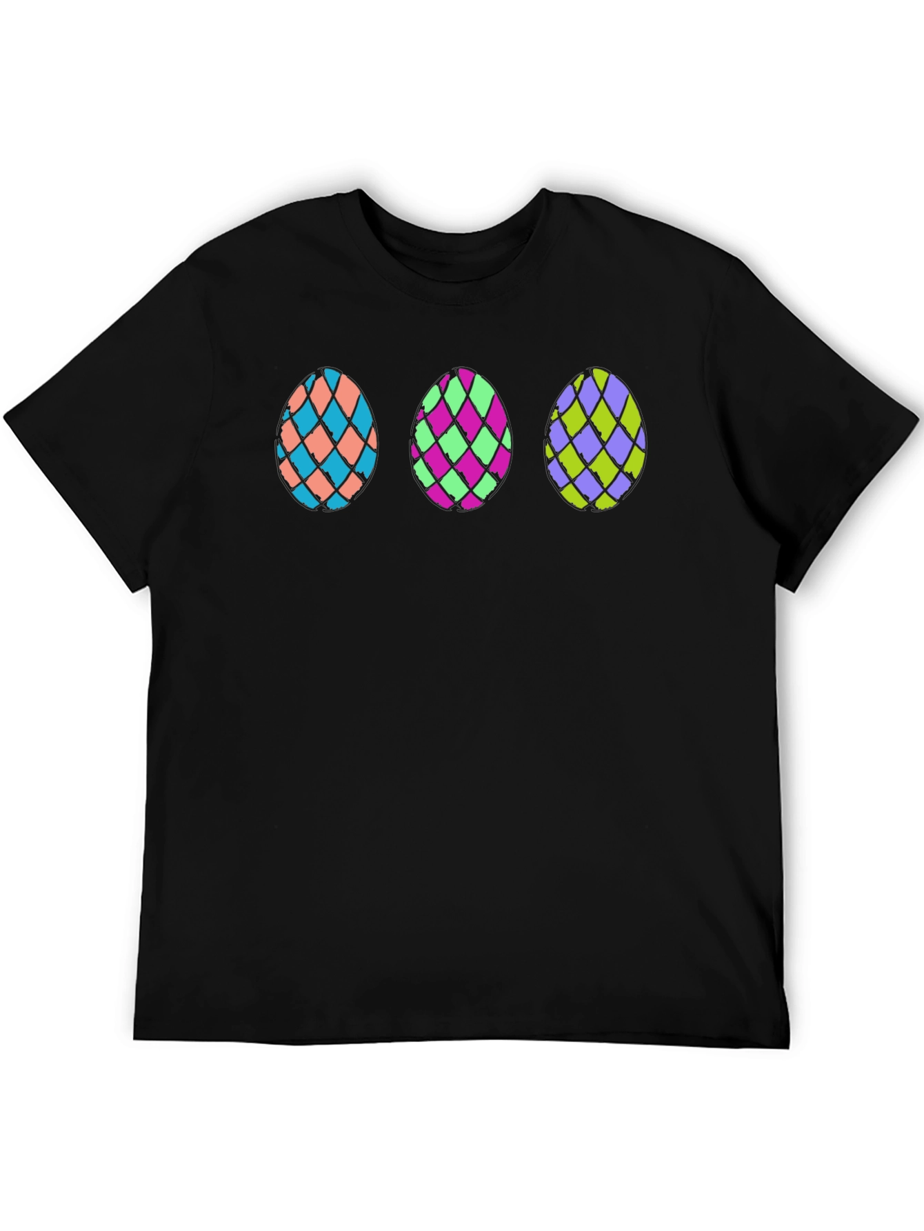 Easter Egg Graphic T-Shirt - Black