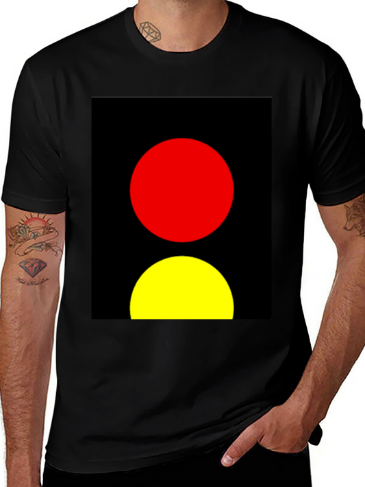 Abstract Red and Yellow Circles Graphic Tee