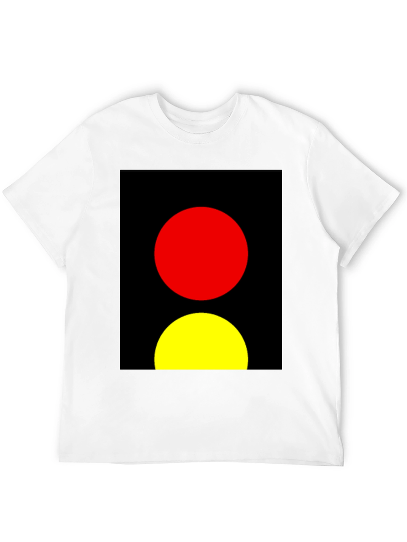 Abstract Red and Yellow Circles Graphic Tee