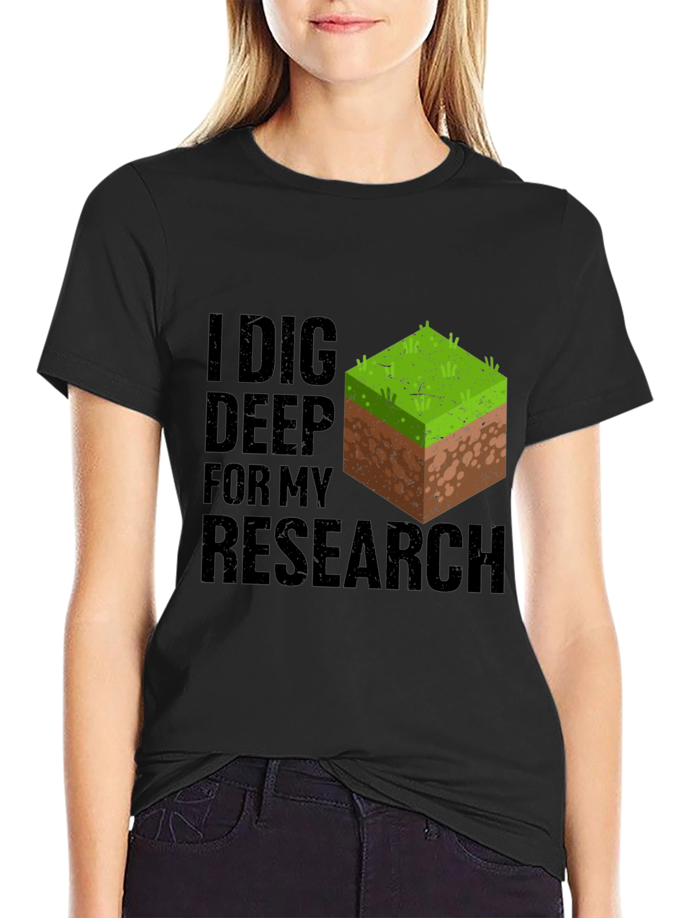 I Dig Deep Research T-Shirt - Minecraft Inspired