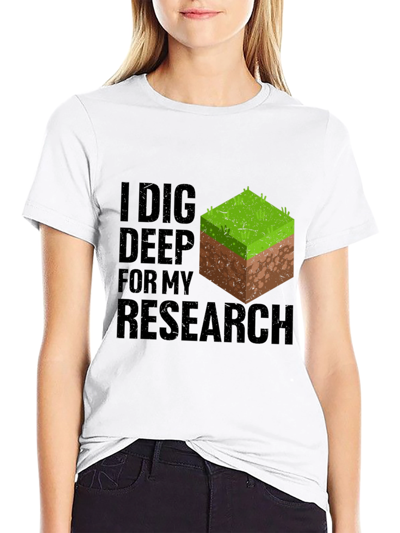 I Dig Deep Research T-Shirt - Minecraft Inspired