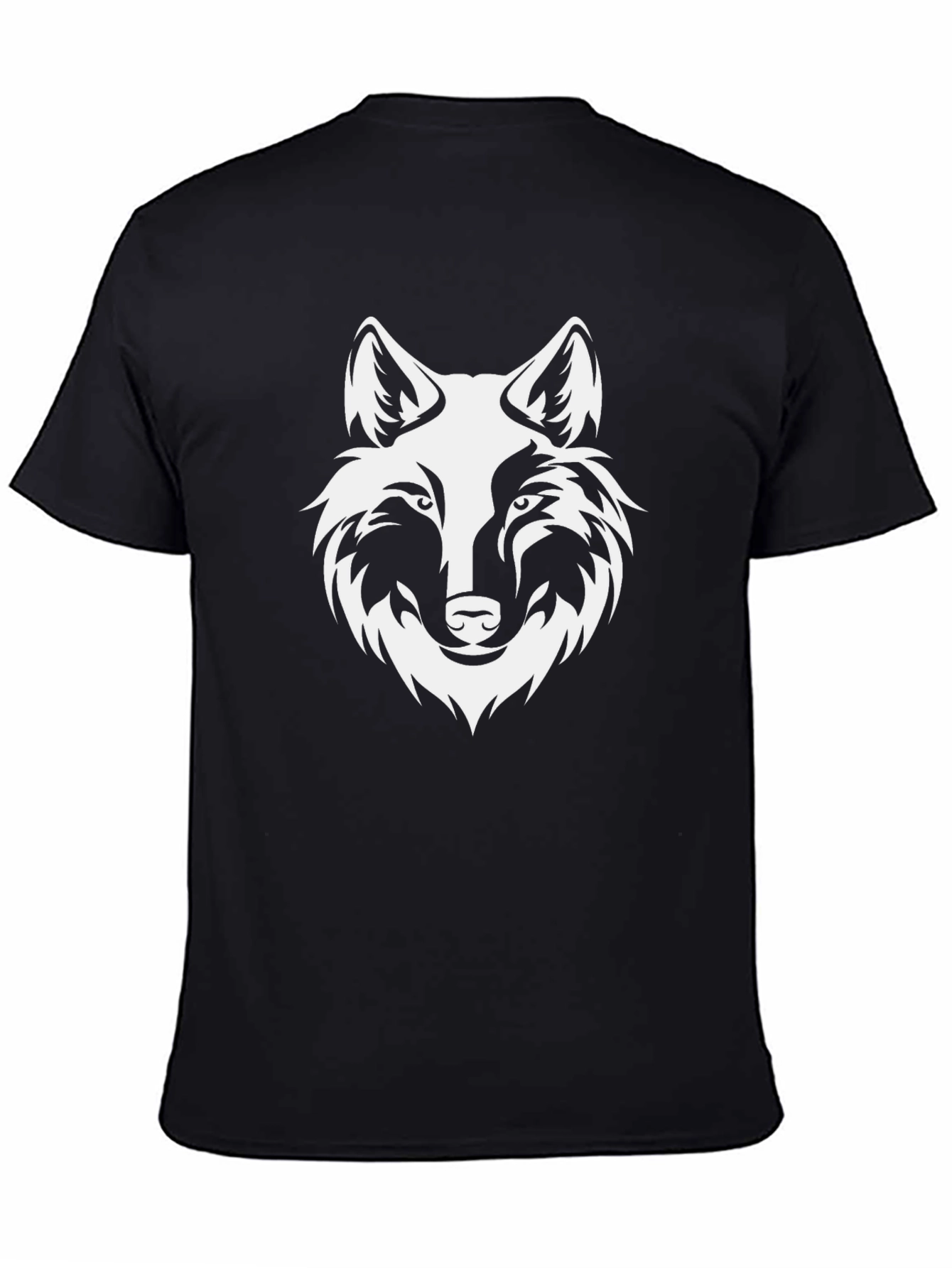 Wolf Head Graphic Black T-Shirt