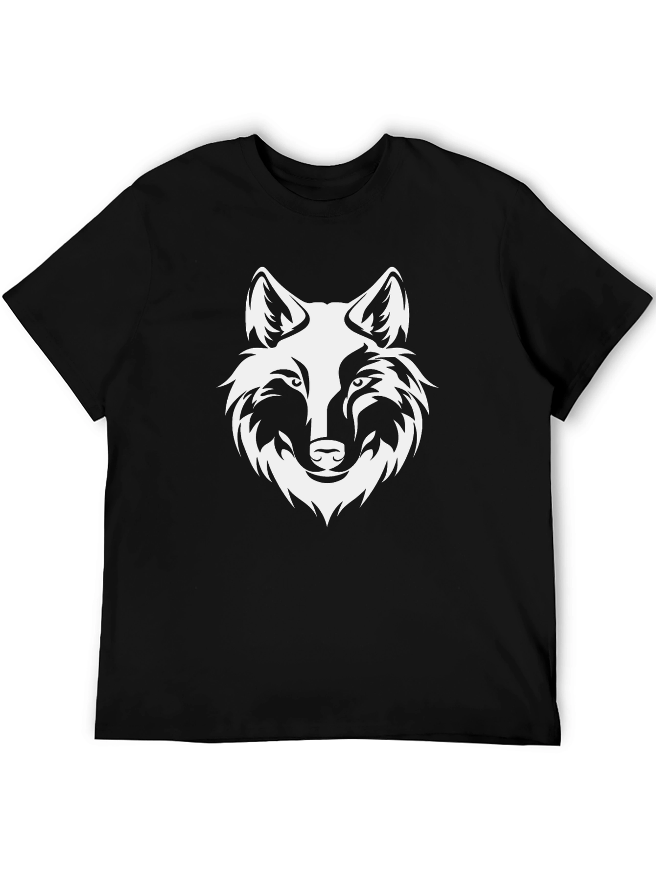 Wolf Head Graphic Black T-Shirt