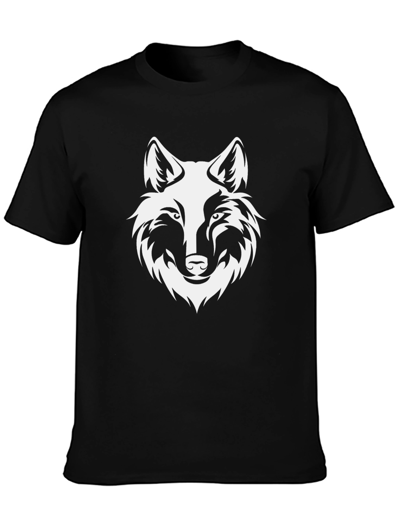 Wolf Head Graphic Black T-Shirt