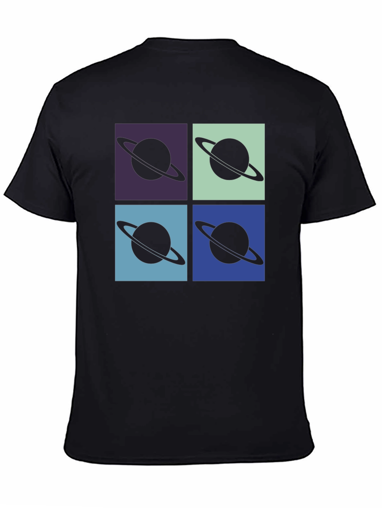 Retro Saturn Graphic T-Shirt - Pop Art Design