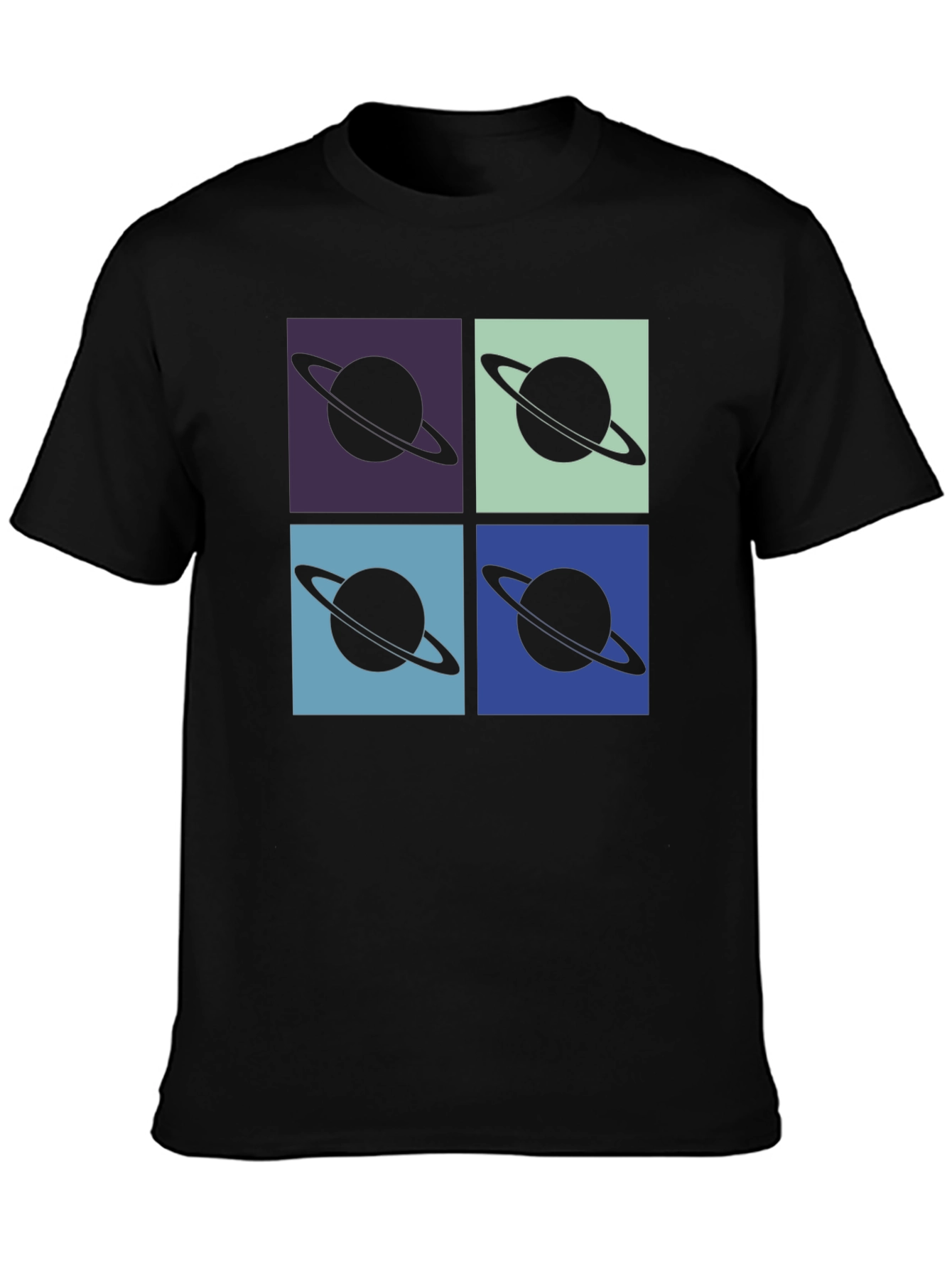 Retro Saturn Graphic T-Shirt - Pop Art Design