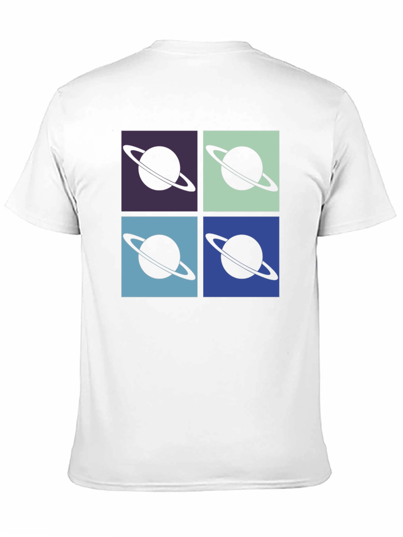 Retro Saturn Graphic T-Shirt - Pop Art Design