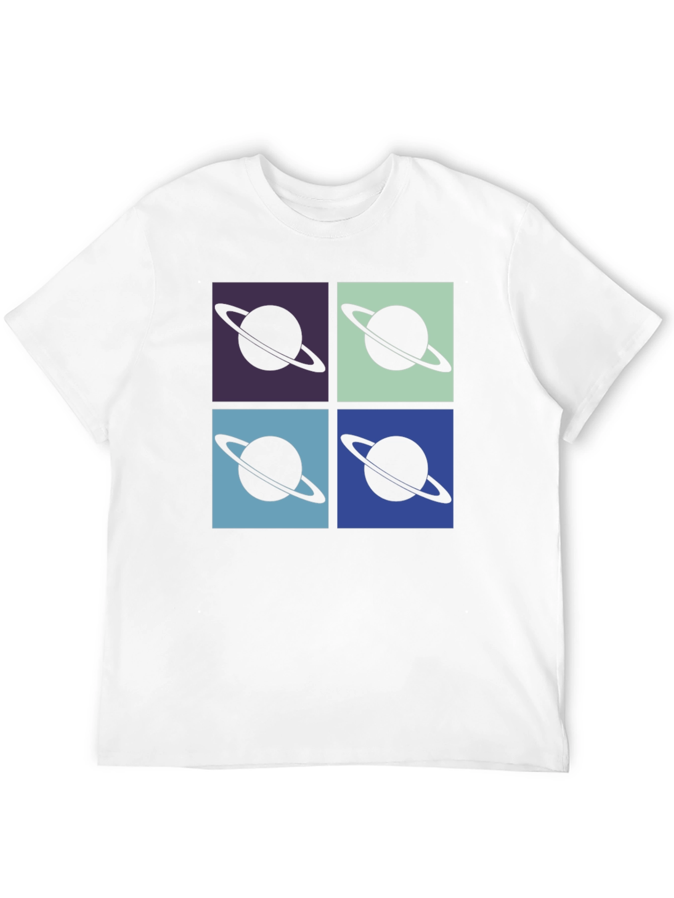 Retro Saturn Graphic T-Shirt - Pop Art Design
