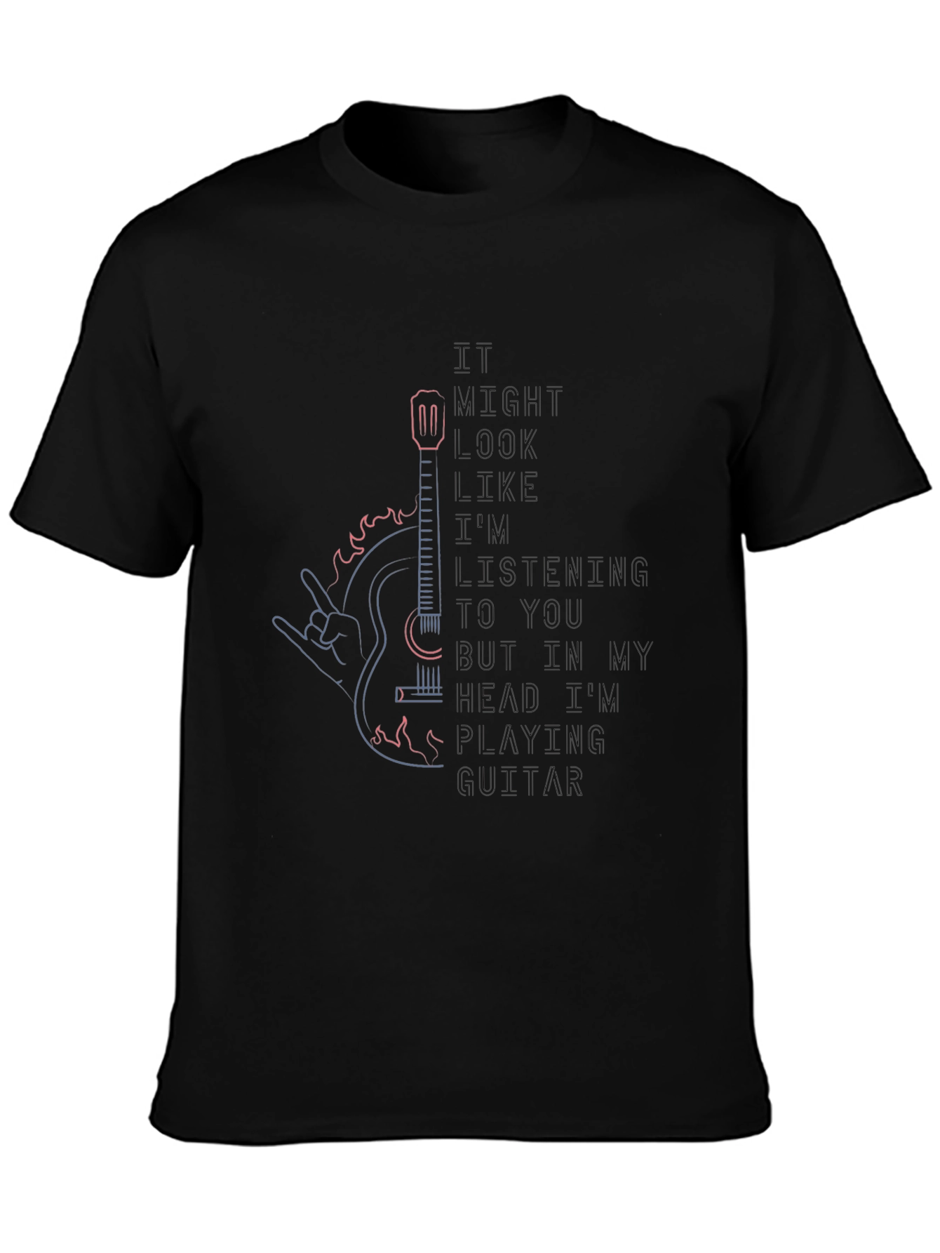 Rock On T-Shirt - Guitar Player in My Head!