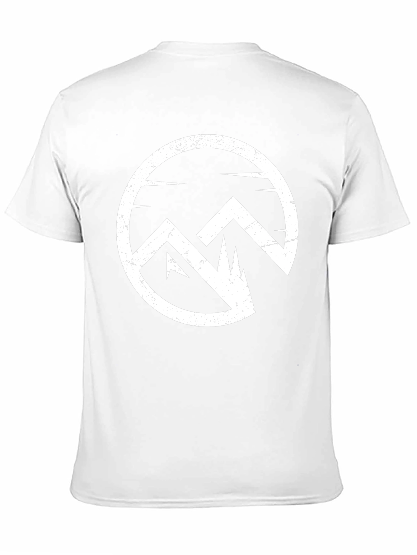 Mountain Circle Graphic Tee - Black Cotton Blend T-Shirt
