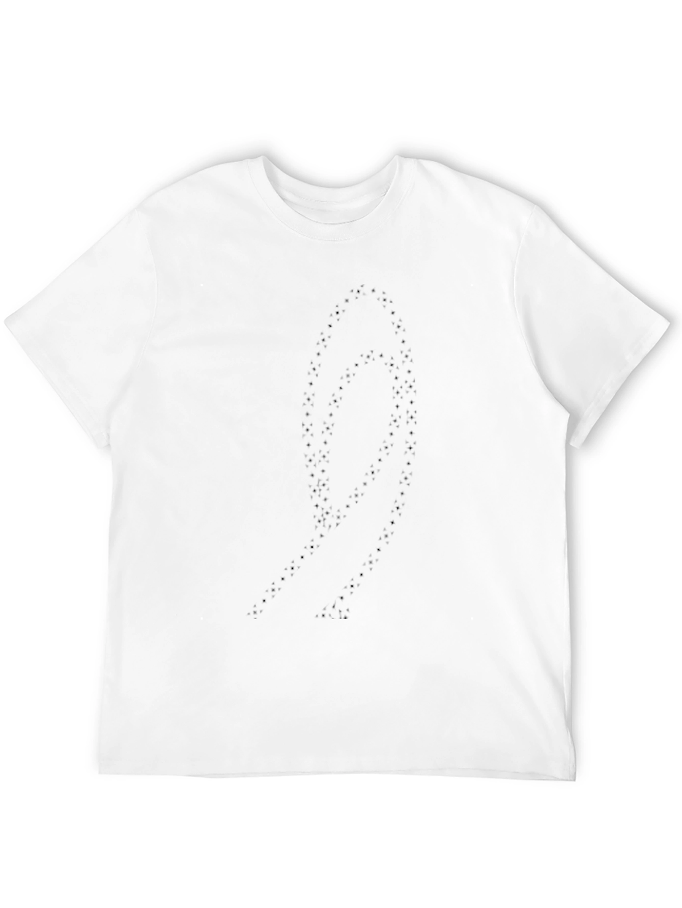 Mens Black Penguin Dotted Outline Tee