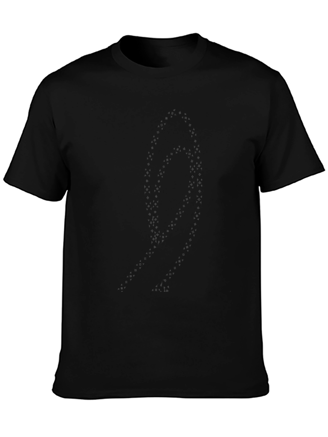 Mens Black Penguin Dotted Outline Tee