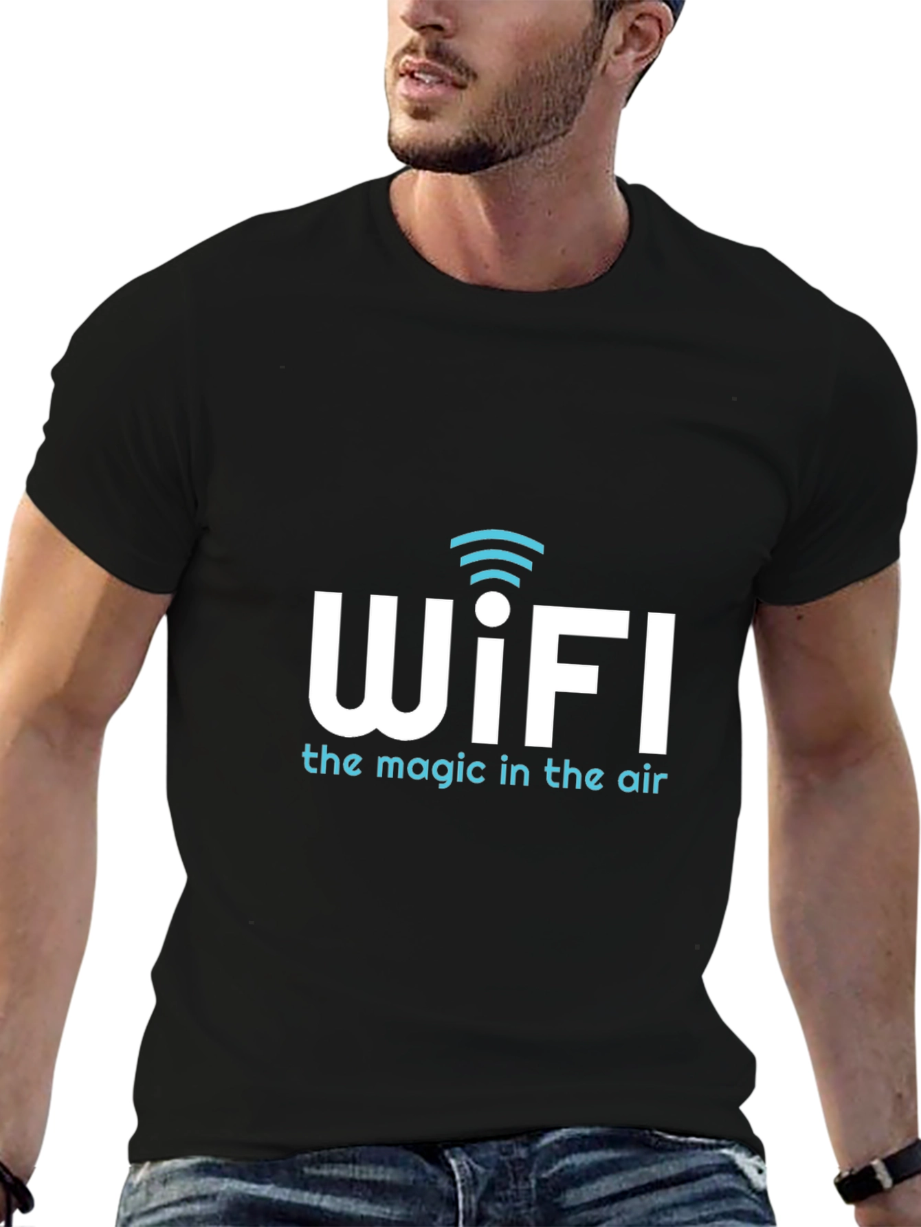 WiFi Magic Tee - Comfortable Black T-Shirt