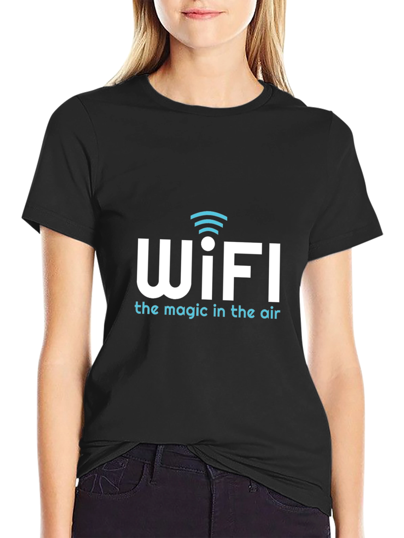 WiFi Magic Tee - Comfortable Black T-Shirt