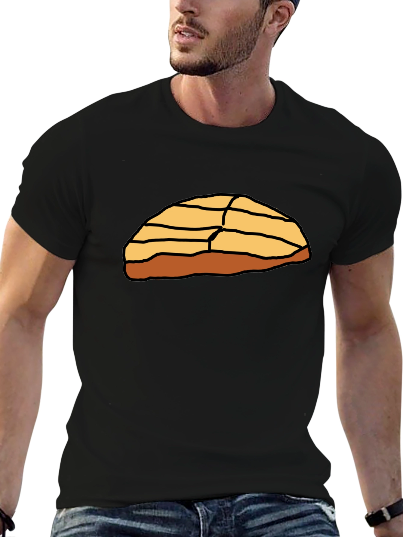 Concha Bread Graphic T-Shirt - Black