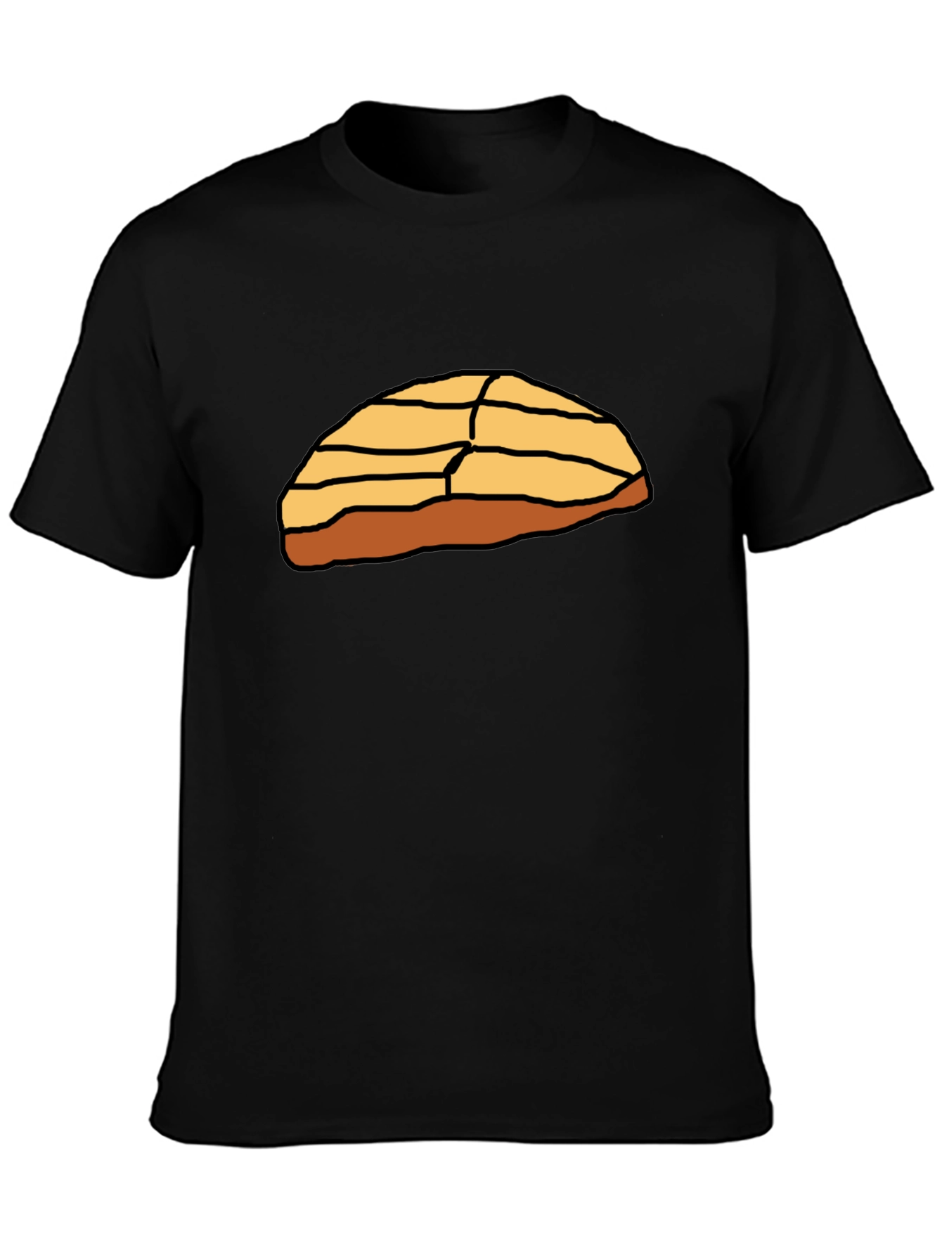 Concha Bread Graphic T-Shirt - Black