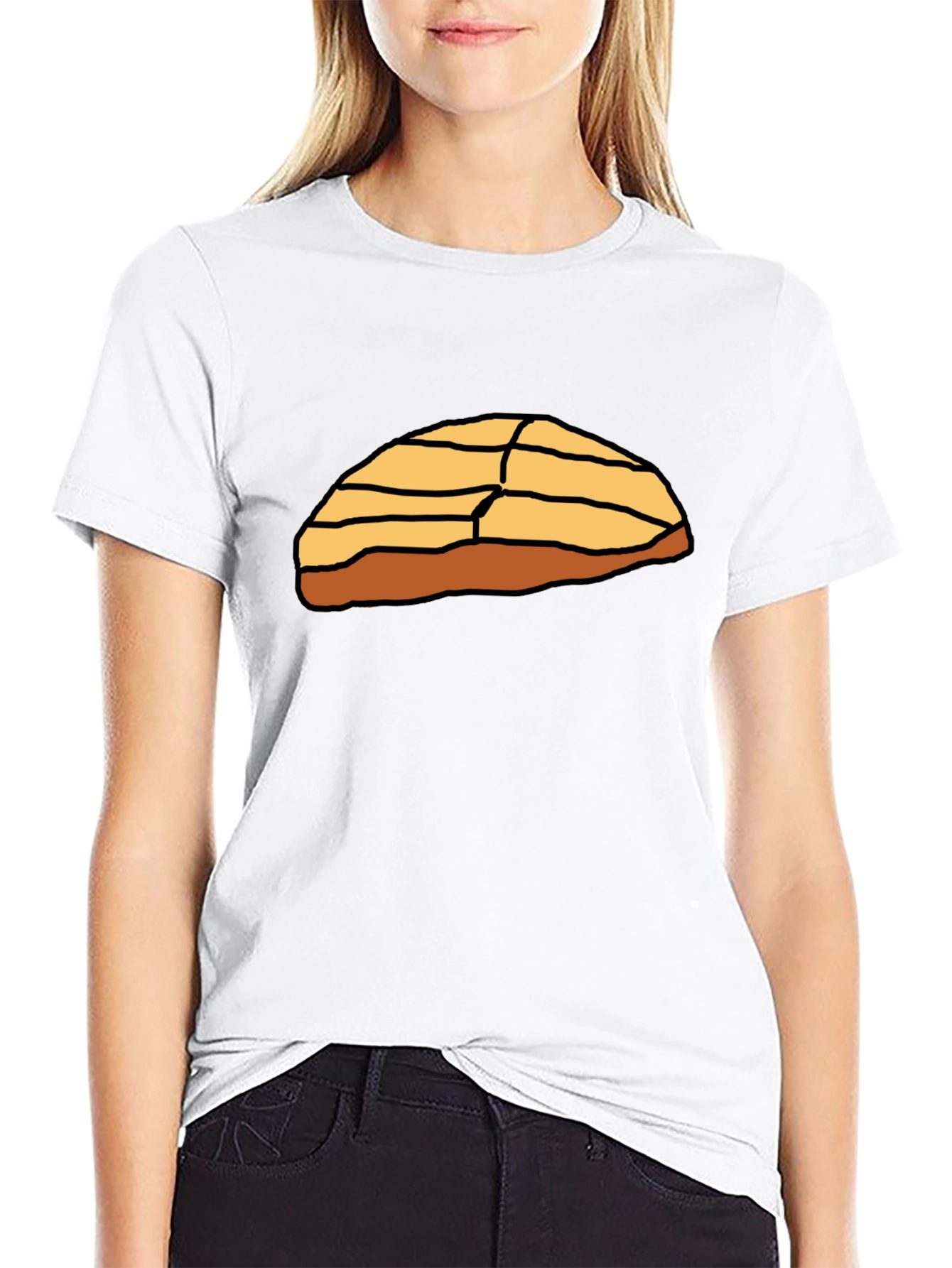 Concha Bread Graphic T-Shirt - Black