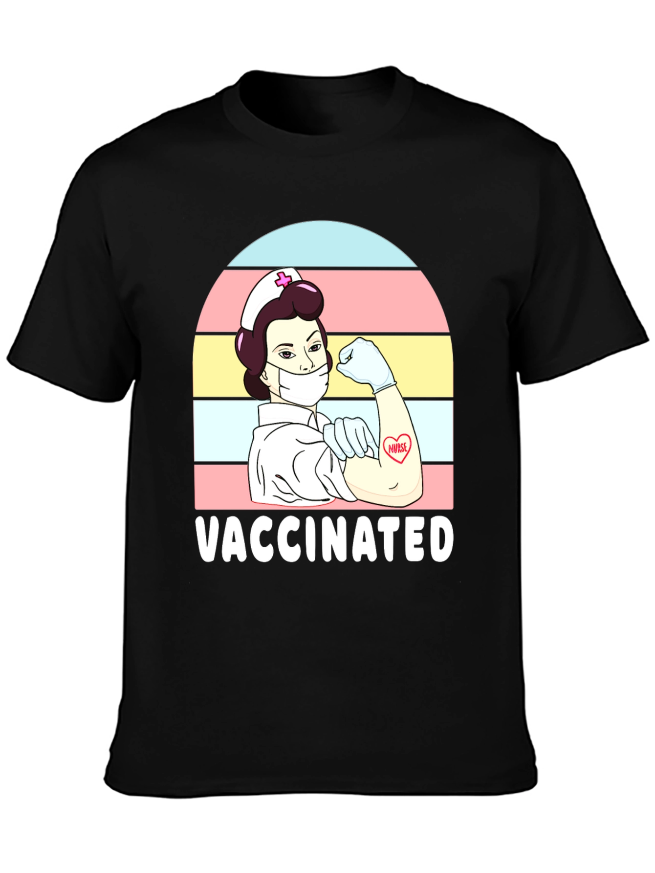 Vaccinated Nurse Graphic T-Shirt