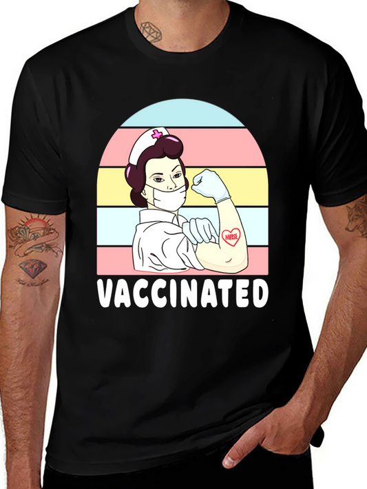 Vaccinated Nurse Graphic T-Shirt