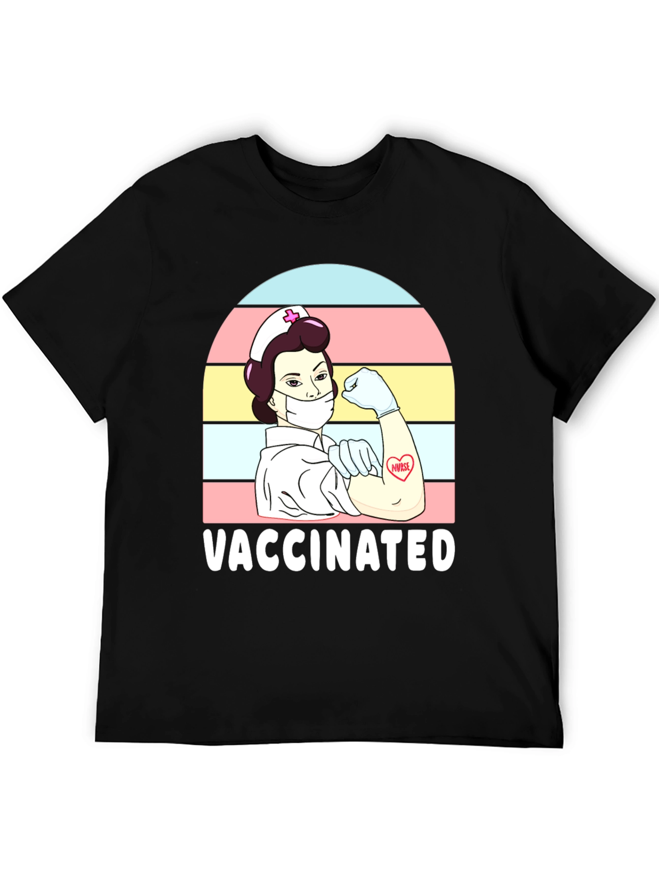 Vaccinated Nurse Graphic T-Shirt