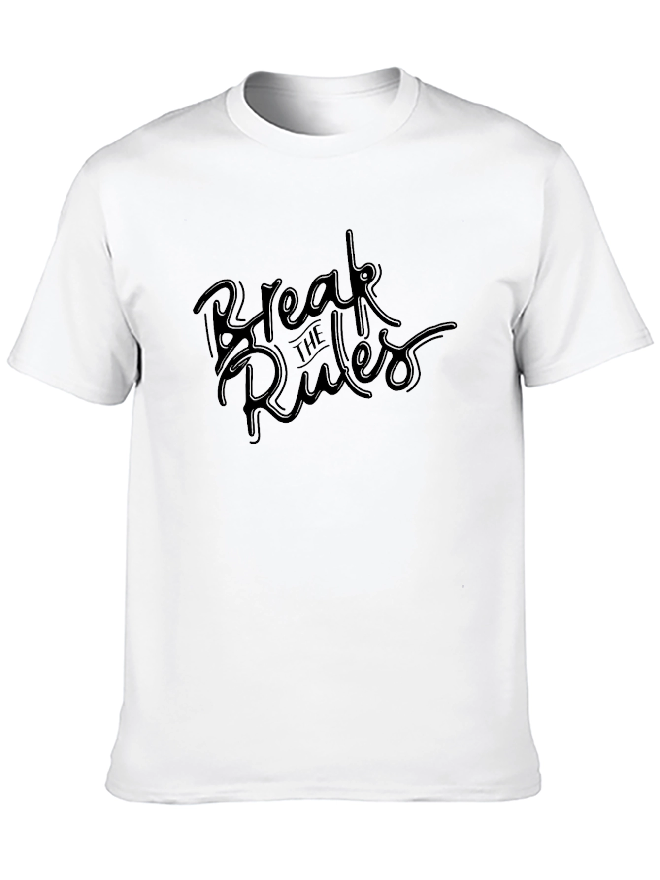 Break the Rules Graphic Print Black T-Shirt
