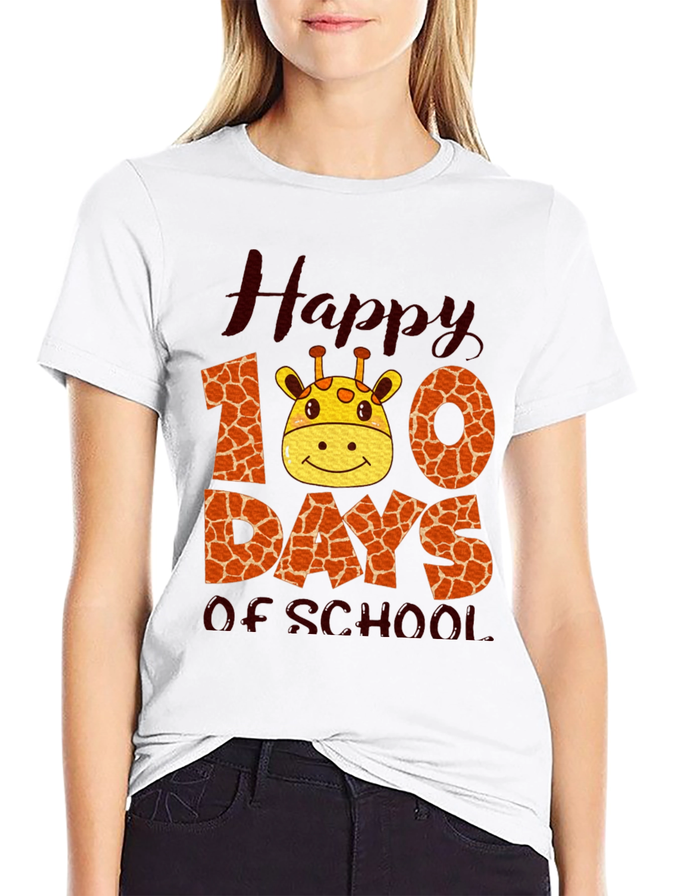 Happy 100 Days of School Giraffe T-Shirt