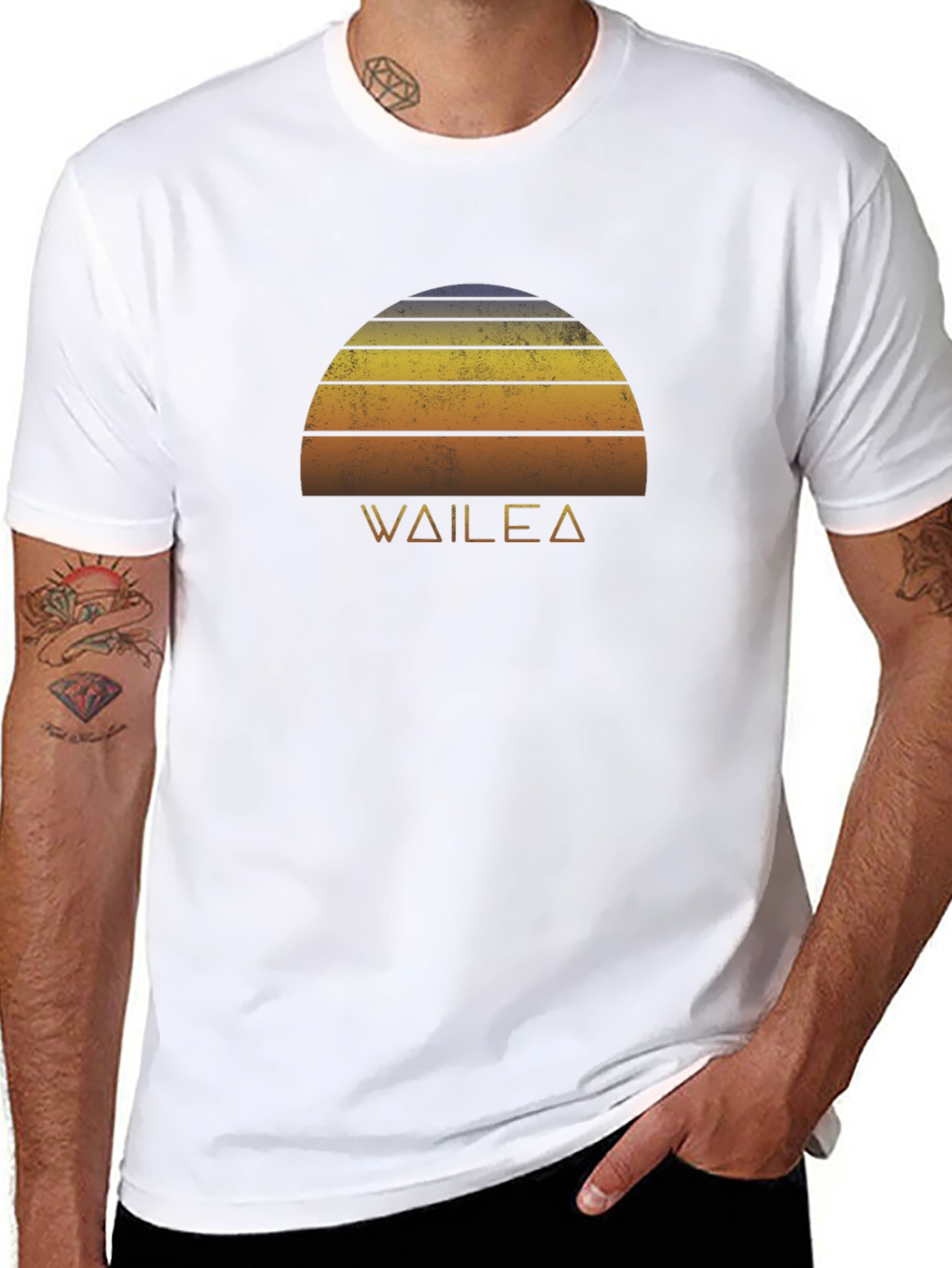Wailea Sunset Graphic Tee - Retro Style T-Shirt