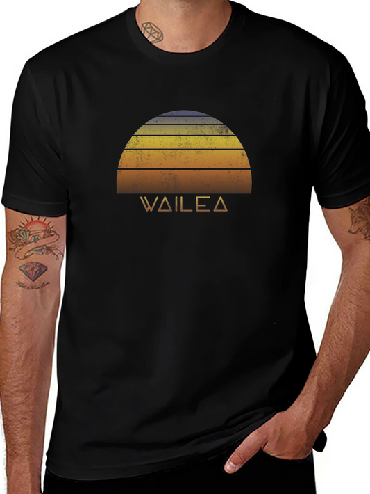 Wailea Sunset Graphic Tee - Retro Style T-Shirt
