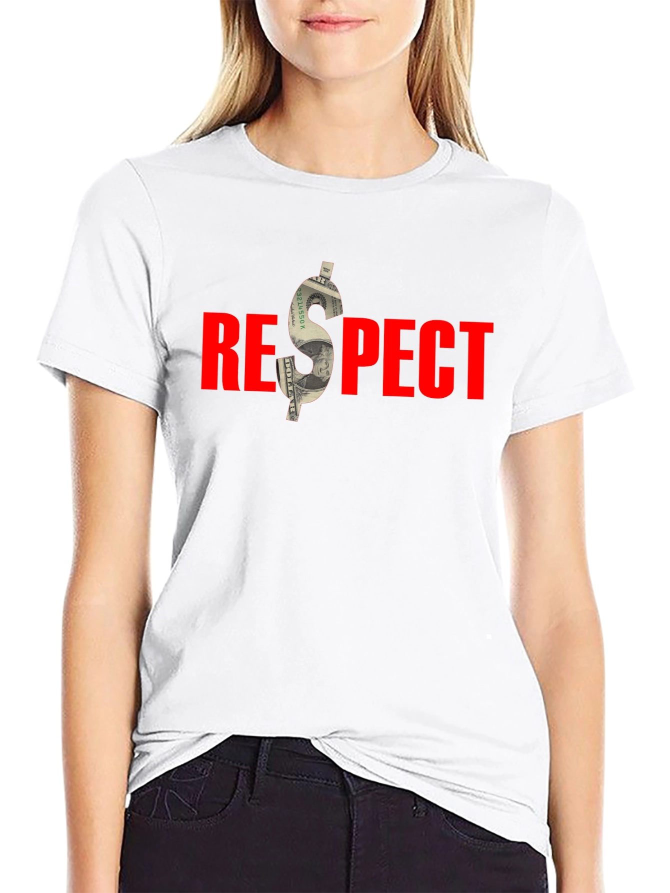 Respect Black T-Shirt - Money Graphic Tee