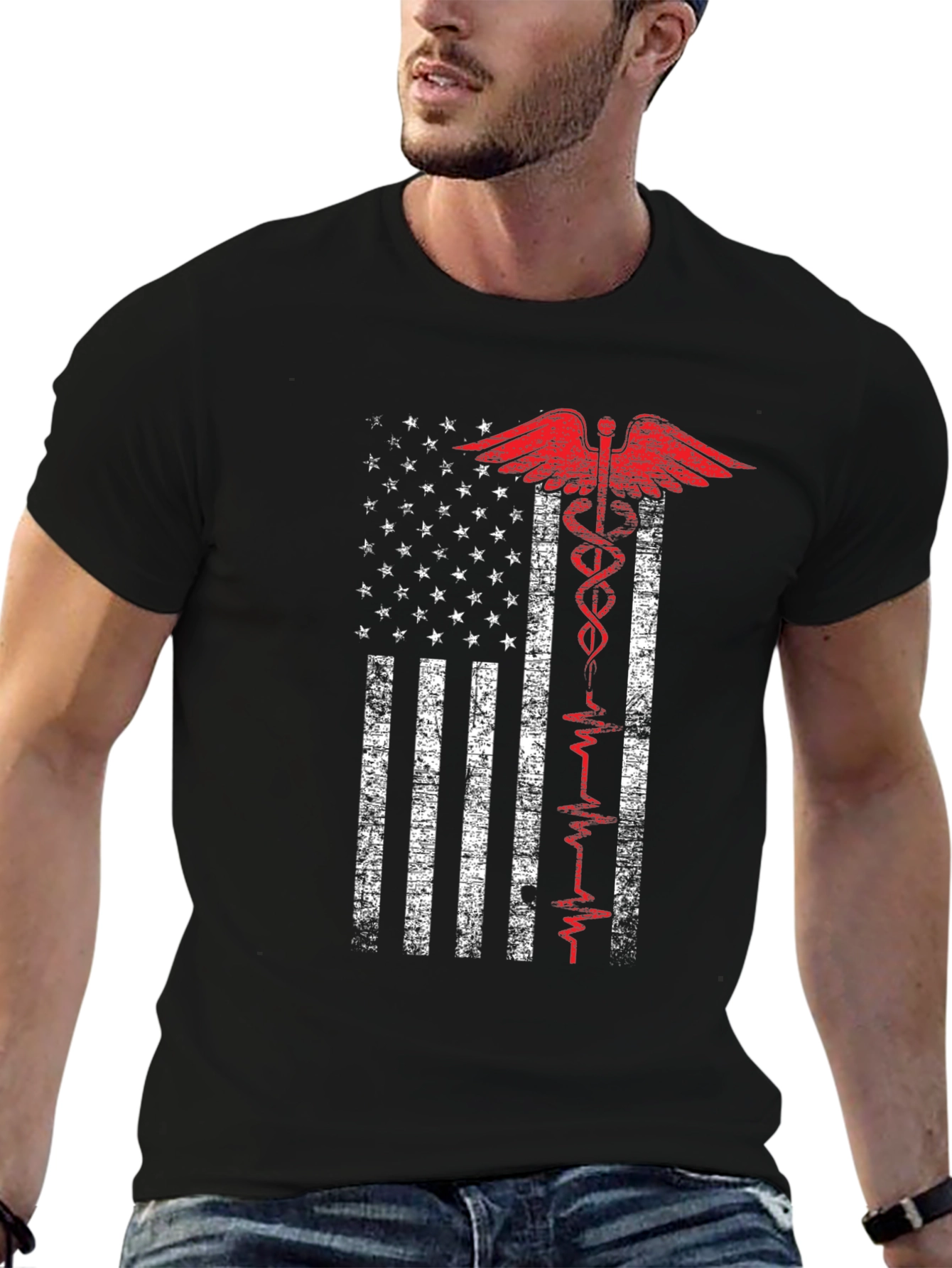 American Flag EMT Medical T-Shirt
