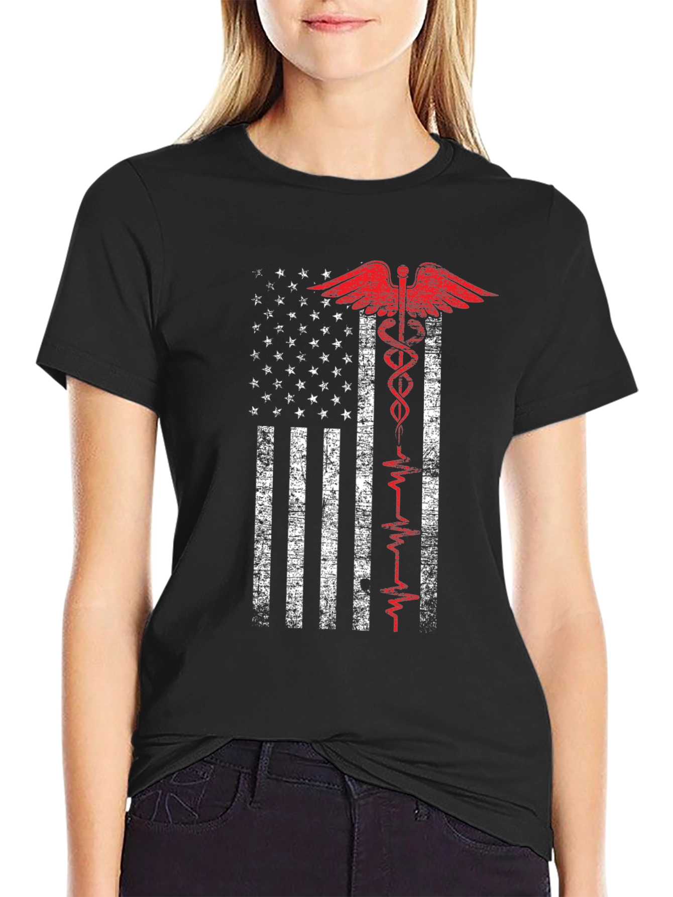 American Flag EMT Medical T-Shirt